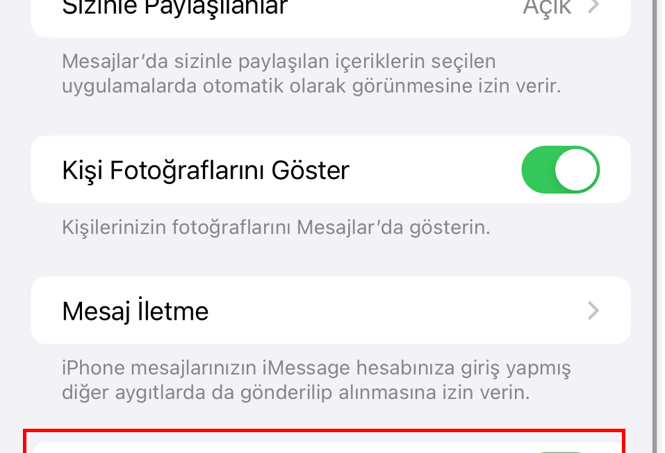 iMessage Okundu Bilgisi Nasıl Kapatılır?