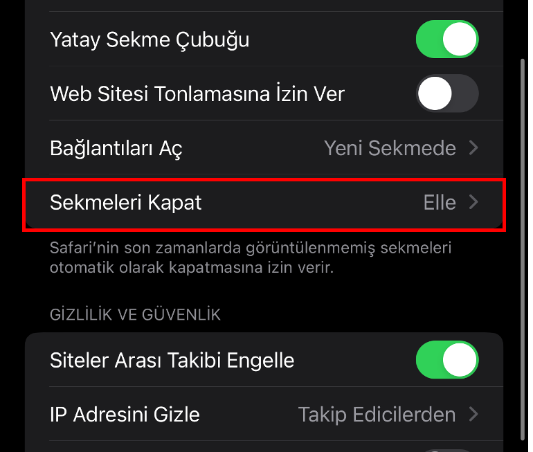 iPhone’da Safari Tüm Sekmeler Nasıl Kapatılır?